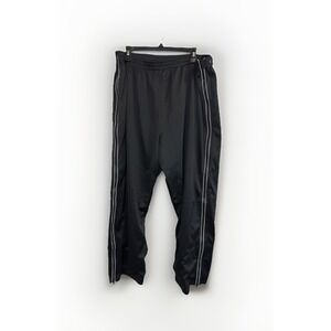 Vintage Y2K ProSpirit Men's XL Mesh‎ Track Pants Black Lined Zipper Sides